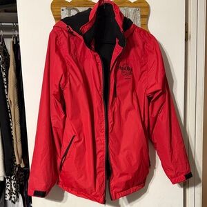Hard Rock Cafe Red Jacket with Black Trim